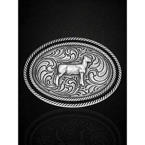Montana Silversmiths Show Lamb Antiqued Belt Buckle - NEW